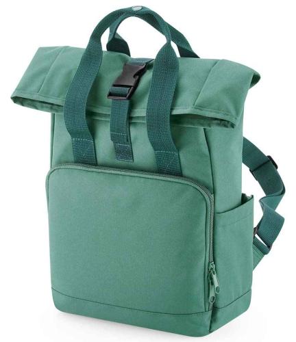 BagBase Recycled Mini Twin Handle Roll-Top Backpack - SAG - ONE